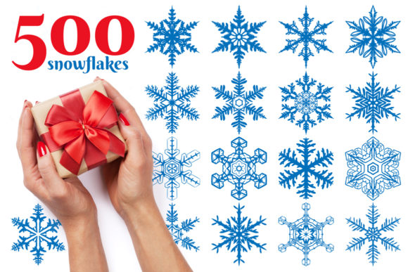 500 Snowflake Vector Ornaments: A Versatile Design Bundle