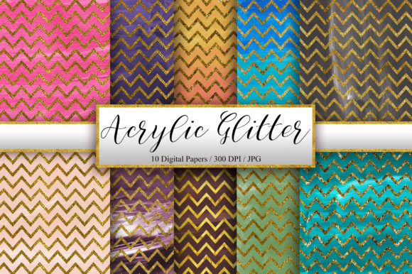 Acrylic Gold Glitter Chevron Background for Real Projects and Everyday Design