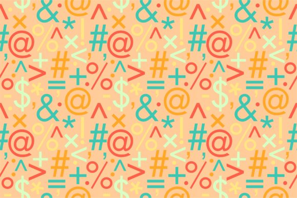 Alphabet Sign Colorful Seamless Pattern