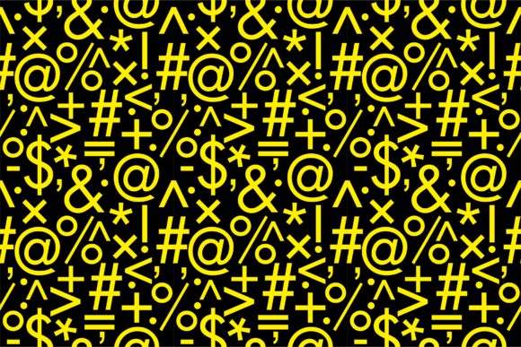 Alphabet Sign Seamless Pattern