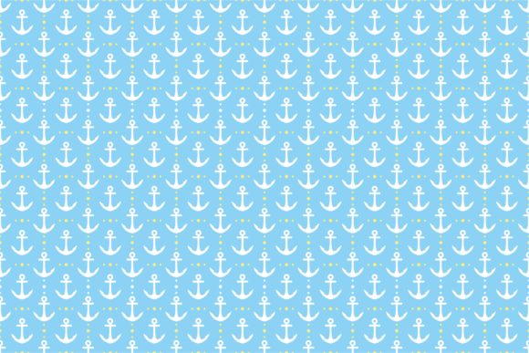 Anchor Doodle Seamless Pattern for Modern Design
