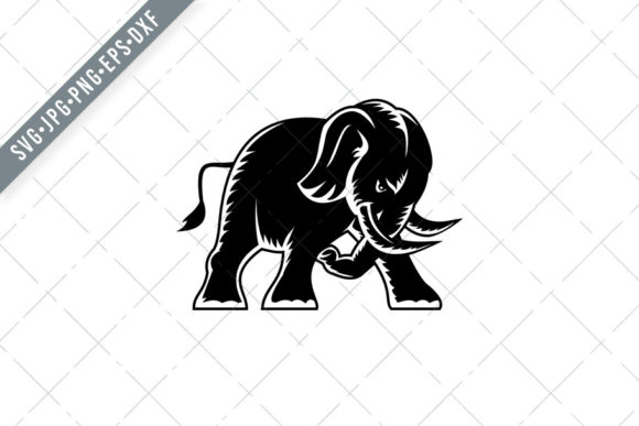 Angry Elephant Charging Attacking: A Versatile Vector Mascot for Your Creative Workflow