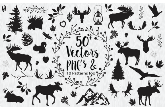 Bringing the Forest to Your Designs: The Woodland Moose Vectors Cliparts Collection