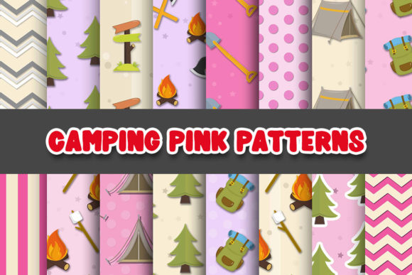 Camping Girl Patterns Digital Papers: Creative Versatility for Every Project