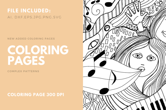 Creating a Singing Girl Coloring Book KDP with Complex Patterns for Adults