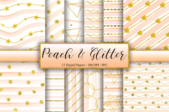 Designing with a Peach Gold Glitter Background: Versatility, Quality, and Creative Possibilities