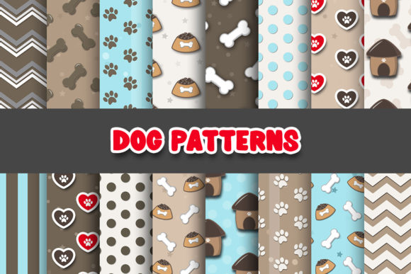 Dog Digital Paper Patterns: Elevate Your Creative Projects with 16 Unique Designs
