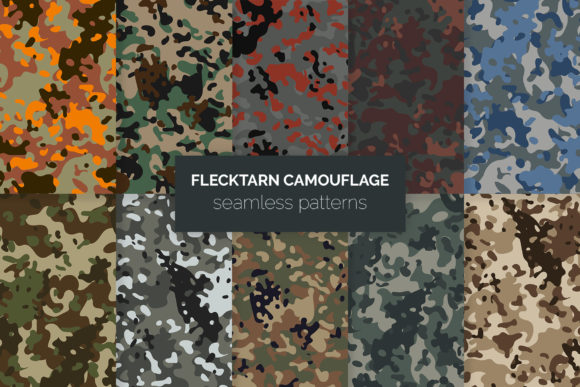 Flecktarn Camo Seamless Patterns: A Versatile Resource for Designers and Creators