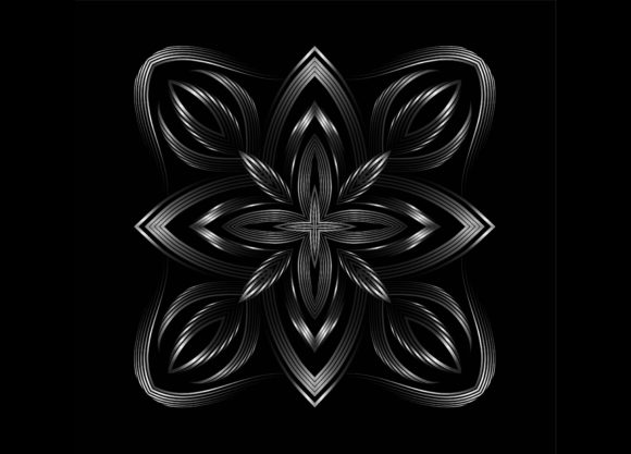 Mandala Pattern Grey Shuriken