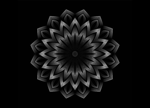 Mandala Pattern Grey Star Flowers: A Versatile Design Element for Creatives and Entrepreneurs