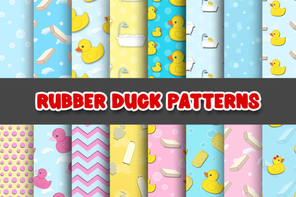 Rubber Duck Digital Papers Patterns for Playful Designs