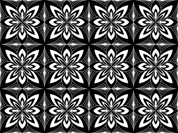 Seamless of Lotus Flower Pattern: Modern Monochrome Design for Textile, Wallpaper, and Fabric Applications