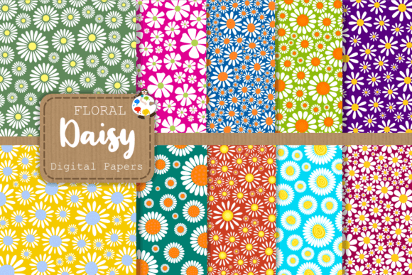 Summer Meadow Daisy Floral Patterns