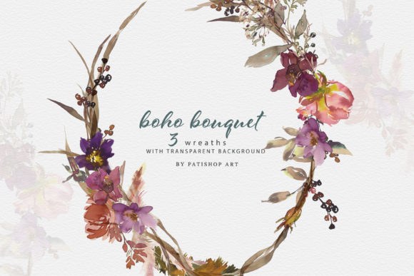 The Art of Botanical Design: Exploring the Boho Floral Frames and Wreaths Set